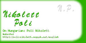 nikolett poli business card